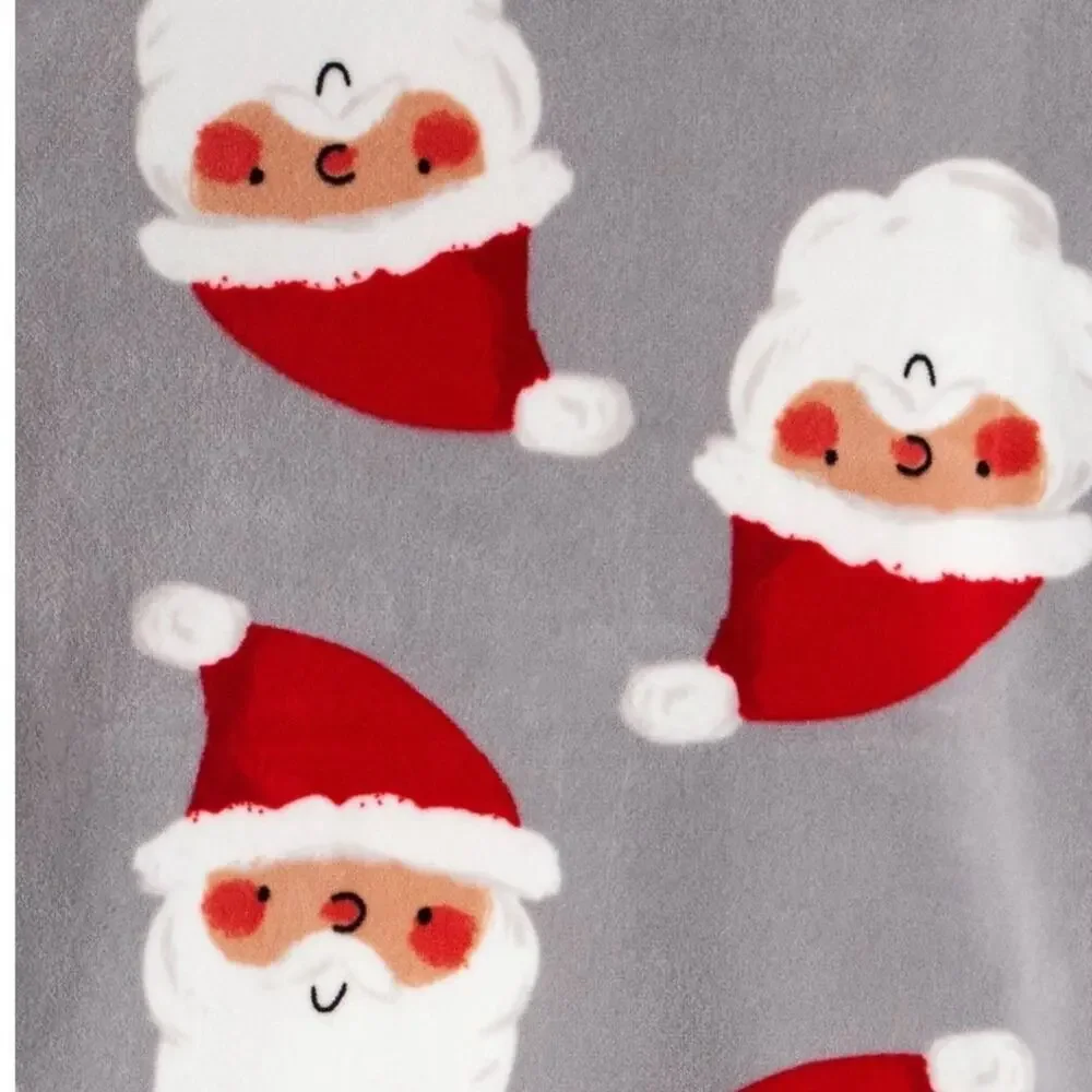Carter's Festive Gray and Red Santa Pajamas Size 2T (1078)